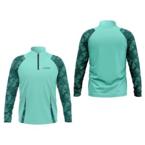 FENBI Half-Zip Slim Fit Trainingsanzug Mintgrün