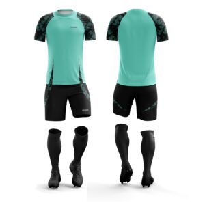 FENBI Trikotsatz Mint Schwarz mit Trikot Hose und Stutzen