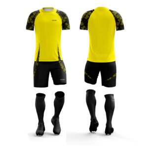 FENBI Trikotsatz Gelb Schwarz mit Trikot Hose und Stutzen
