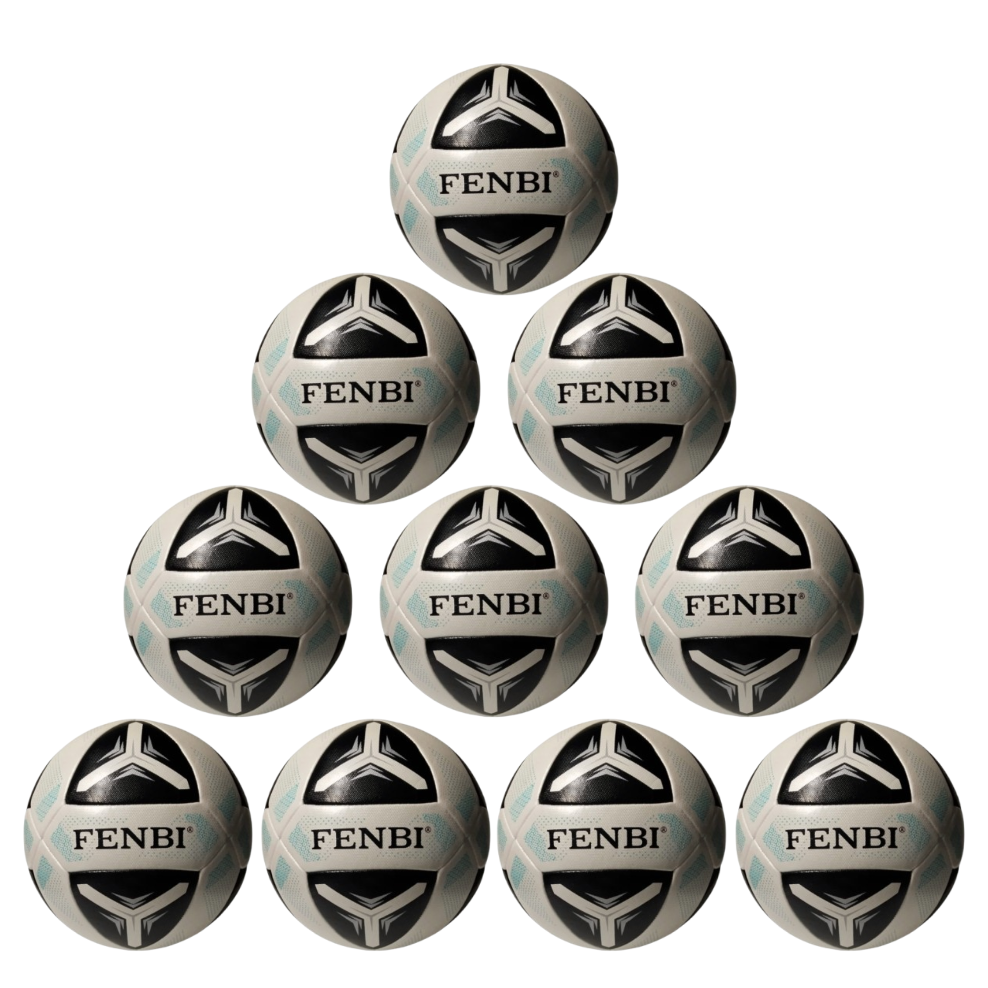 FENBI X Hybrid Fußball 10er-Set Größen 3 und 4